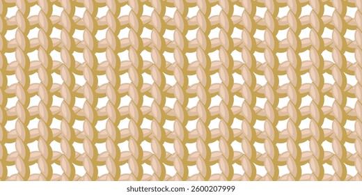 Seamless abstract geometric pattern from ropes. Vector illustration.