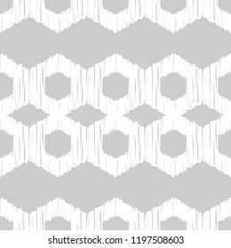 Seamless abstract geometric pattern. Shapes of hexagons. Mosaic texture. Brushwork. Hand hatching. Can be used for wallpaper, textile, invitation card, wrapping, web page background.