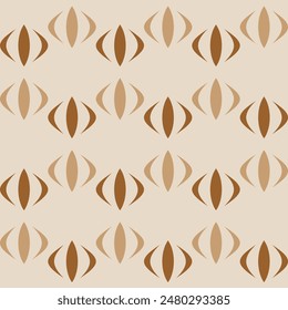 seamless abstract geometric pattern with shapes beige background for fabric banners home decor surface design packaging vector illustration