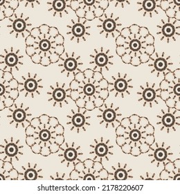Seamless Abstract Geometric pattern.new simple creative Geometric ornament round textured brown theme Floral beige background allover.mechanical,slanting kaleidoscopic  ceramic tiles,textile.