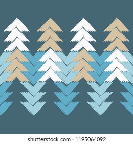 Seamless abstract geometric pattern. Spruce. Mosaic texture. Halftone. Brushwork. Hand hatching. Can be used for wallpaper, textile, invitation card, wrapping, web page background.