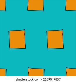 Seamless abstract geometric pattern with square. Checkered pattern. Vector