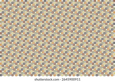 Seamless abstract geometric pattern with square outline n dot composition in green red orange n black on white background. Vector illustration, for masculine shirt lady dress cloth cover decoration 