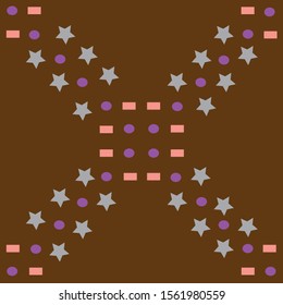 seamless abstract geometric pattern with stars