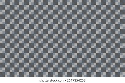 Padrão geométrico abstrato sem emenda com composição de interseção quadrada de estêncil em cinza n preto sobre fundo cinza claro. Ilustração vetorial, para decoração de capa de tecido de vestido de senhora de camisa masculina 