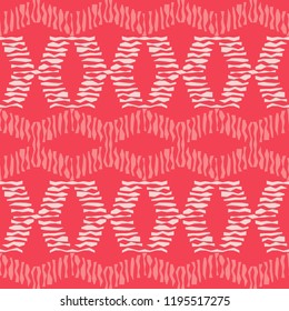 Seamless abstract geometric pattern. Strips. Mosaic texture. Brushwork. Hand hatching. Can be used for wallpaper, textile, invitation card, wrapping, web page background.