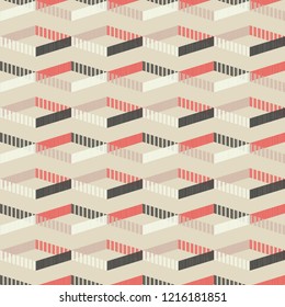 Seamless abstract geometric pattern. Strips. Vector pattern. Mosaic texture. Scribble texture. Can be used for wallpaper, textile, invitation card, wrapping, web page background.