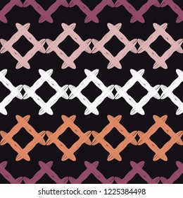 Seamless abstract geometric pattern. Strips. Vector pattern. Mosaic texture. Scribble texture. Can be used for wallpaper, textile, invitation card, wrapping, web page background.