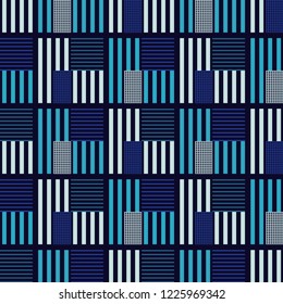 Seamless abstract geometric pattern. Strips. Vector pattern. Mosaic texture. Scribble texture. Can be used for wallpaper, textile, invitation card, wrapping, web page background.