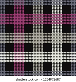 Seamless abstract geometric pattern. Strips. Cage. Hand hatching. Scribble texture. Vector pattern. Mosaic texture. Can be used for wallpaper, textile, invitation card, wrapping, web page background.