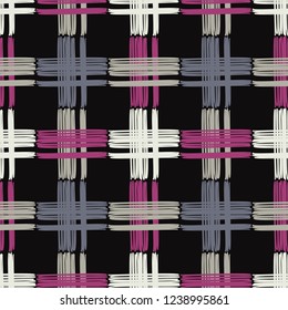 Seamless abstract geometric pattern. Strips. Scribble texture. Vector pattern. Mosaic texture. Can be used for wallpaper, textile, invitation card, wrapping, web page background.