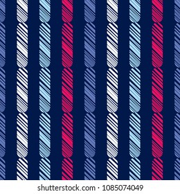 Seamless abstract geometric pattern. The texture of the strips. Scribble texture. Textile rapport.