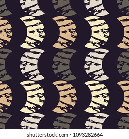 Seamless abstract geometric pattern. The texture of the crescents. Brushwork. Hand hatching. Scribble texture. Textile rapport.