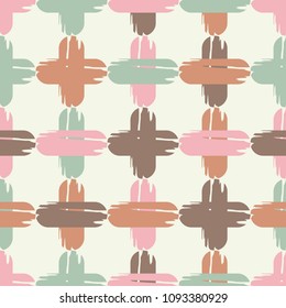 Seamless abstract geometric pattern. The texture of the strips. Brushwork. Hand hatching. Scribble texture. Textile rapport.