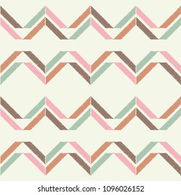 Seamless abstract geometric pattern. The texture of the zigzag. Brushwork. Hand hatching. Scribble texture. Textile rapport.