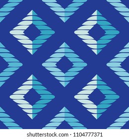 Seamless abstract geometric pattern. The texture of rhombus. Brushwork. Hand hatching. Scribble texture. Textile rapport.