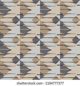 Seamless abstract geometric pattern. The texture of rhombus. Brushwork. Hand hatching. Scribble texture. Textile rapport.