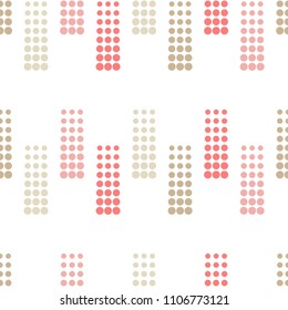 Seamless abstract geometric pattern. The texture of the strips. The texture of the dots. Halftone. Textile rapport.
