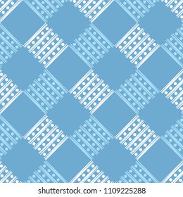 Seamless abstract geometric pattern. Texture of stripes and circles. Brushwork. Hand hatching. Scribble texture. Textile rapport.