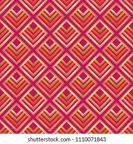 Seamless abstract geometric pattern. The texture of rhombus. Brushwork. Hand hatching. Scribble texture. Textile rapport.