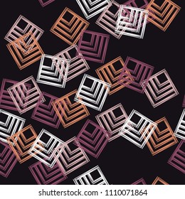 Seamless abstract geometric pattern. The texture of rhombus. Brushwork. Hand hatching. Scribble texture. Textile rapport.