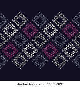 Seamless abstract geometric pattern. Texture of stripes and circles. Brushwork. Hand hatching. Scribble texture. Textile rapport.