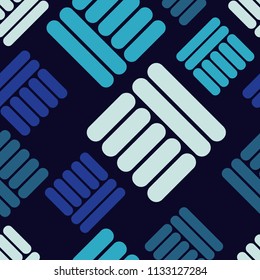 Seamless abstract geometric pattern. Texture of strips and rhombuses. Textile rapport.