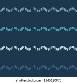 Seamless abstract geometric pattern. Texture wave. Mosaic texture. Brushwork. Hand hatching. Scribble texture. Textile rapport.