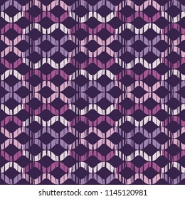 Seamless abstract geometric pattern. Texture wave. Mosaic texture. Brushwork. Hand hatching. Scribble texture. Textile rapport.