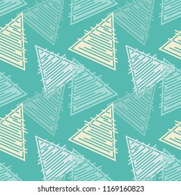 Seamless abstract geometric pattern. The texture of the triangles. Mosaic texture. Textile rapport.