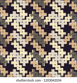 Seamless abstract geometric pattern. Texture patchwork. Mosaic texture. Brushwork. Hand hatching. Can be used for wallpaper, textile, invitation card, wrapping, web page background.