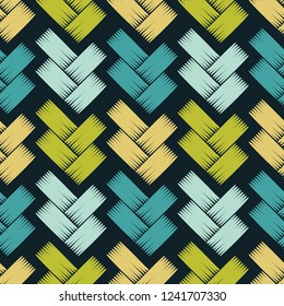 Seamless abstract geometric pattern. Texture patchwork. Netting. Hand hatching. Scribble texture. Vector pattern. Mosaic texture. Can be used for wallpaper, textile, invitation card, wrapping, web pag