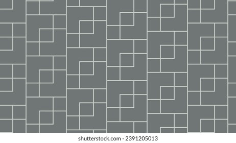 Seamless abstract geometric pattern Thin white line on gray background for fabric, background, surface design, packaging Vector illustration
