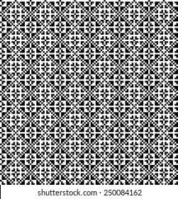 Seamless abstract geometric pattern. Traditional Ukrainian embroidery. Hipster background. Pixel art.