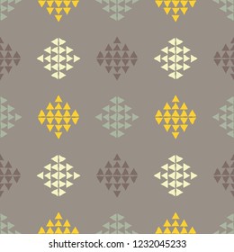 Seamless abstract geometric pattern. Triangles. Vector pattern. Mosaic texture. Can be used for wallpaper, textile, invitation card, wrapping, web page background.