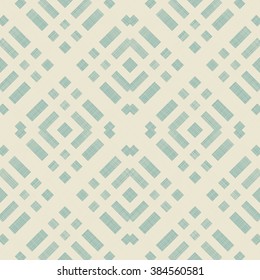 seamless abstract geometric pattern in turquoise and beige