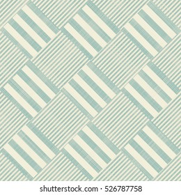 Seamless abstract geometric pattern in turquoise and beige on texture background. Endless pattern can be used for ceramic tile, wallpaper, linoleum, textile, web page background.