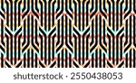 Seamless abstract geometric pattern. Vector Illustration. Black abstract line geometric pattern. Perfect for print, design and textile