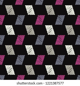 Seamless abstract geometric pattern. Vector pattern. Mosaic texture. Scribble texture. Can be used for wallpaper, textile, invitation card, wrapping, web page background.