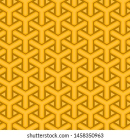 Seamless Abstract Geometric Pattern Vector for Decor and Textile Skin. Yellow  design for textile fabric printing and wallpaper. Design for fashion and home design.