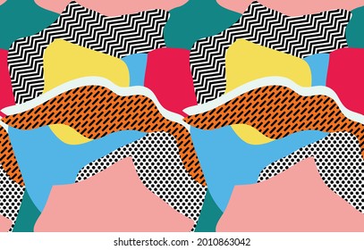 Seamless abstract Geometric pattern, Abstract pattern vector background for Fabric and textile printing, wrapping paper, jersey print, backdrops and packaging