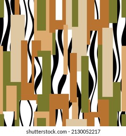 Seamless abstract geometric pattern. Vector Illustration.