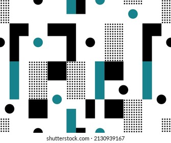 Seamless abstract geometric pattern. Vector Illustration.