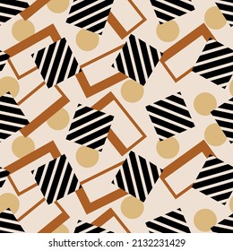 Seamless abstract geometric pattern. Vector Illustration.