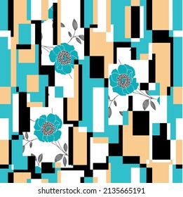 Seamless abstract geometric pattern. Vector Illustration.