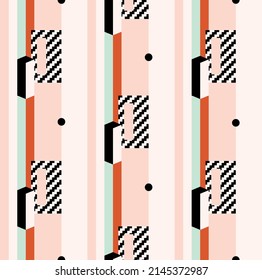 Seamless abstract geometric pattern. Vector Illustration.