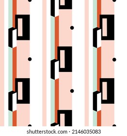 Nahtlose abstrakte geometrische Muster. Vektorgrafik.