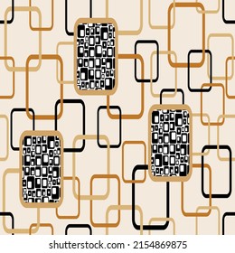 Seamless abstract geometric pattern. Vector Illustration.