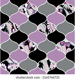 Seamless abstract geometric pattern. Vector Illustration.