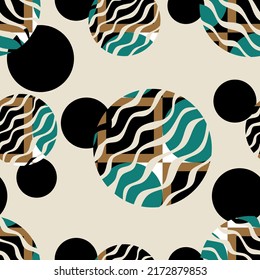 Seamless abstract geometric pattern. Vector Illustration.